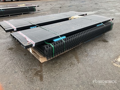 Black security fencing 25 panels 2.4m x 2.2m x 5mm -26 6mm x 60mm x 3m posts Fencing Staccionata