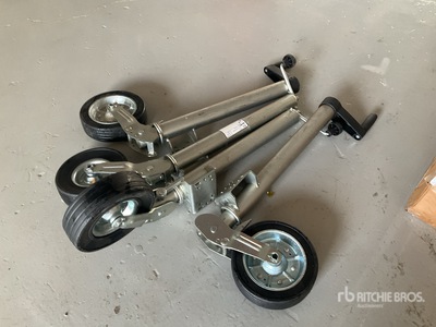 Quantity of (4) European style easy lift 60mm jockey wheels Wheels