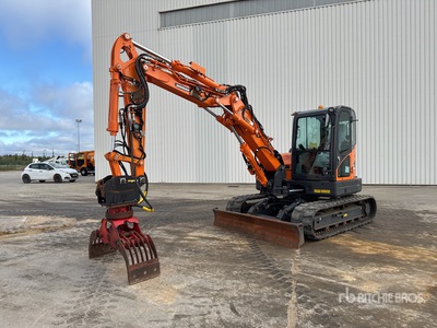 2023 Doosan DX85R-3 Pelle Sur Chenilles + Pince Rozzi Rupsgraafmachine