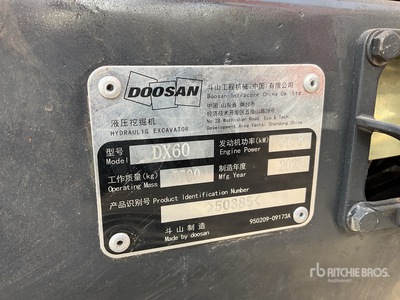 2022 Doosan DX60 Mini Excavadora