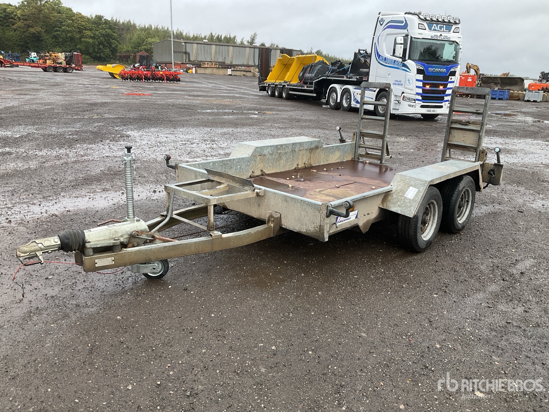 2014 Indespension V675 1800 kg 3 m T/A Gooseneck Rimorchio per attrezzatura