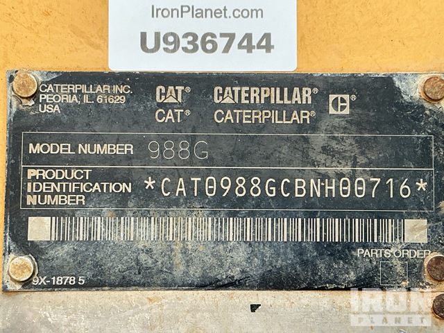 CARGADOR FRONTAL 2002 CATERPILLAR 988G