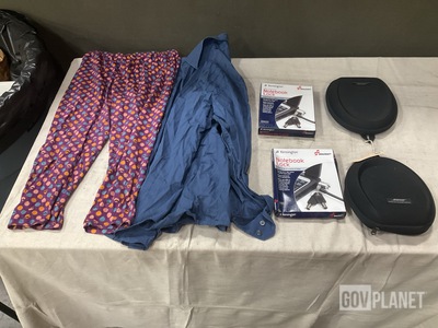 (16) Assorted Men's Clothing Items, (56) Notebook Locks & Assorted Items