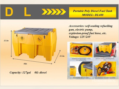 2025 DL DL480 127 gal Portable Poly Diesel خزان وقود (Unused)