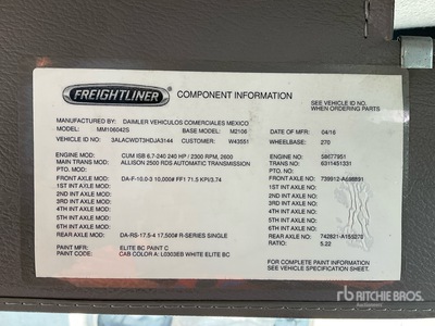 2017 Freightliner M2 106 4x2 Camion fourgon