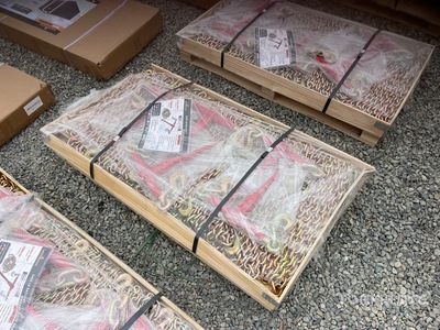 2025 Landhonor LHR-RC9200 9200 lb Ratchet Binders w/20 ft Chains Articoli da ferramenta e di consumo (Unused)
