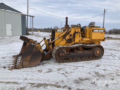 1996 John Deere 555G Series IV Pala cargadora de cadenas