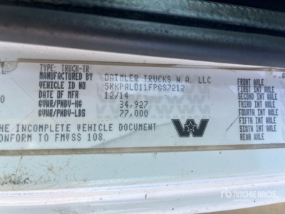 2015 Tornado F4SL on 2015 Western Star 8x6 Tri Drive Hydrovac Vacuüm Graafmachine