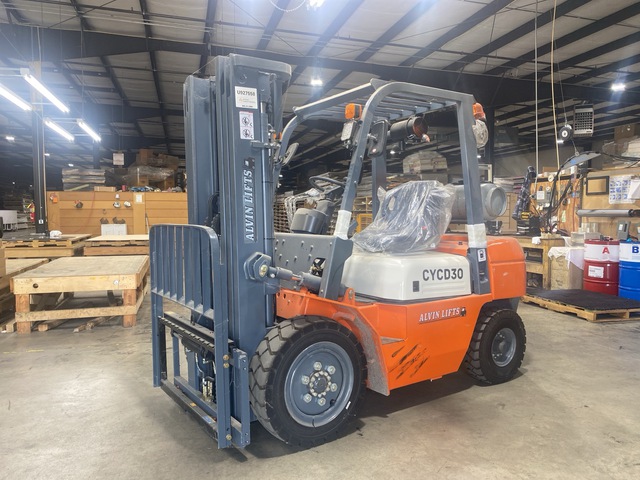 2024 AlvinLift CYCD30 6613 lb Cushion Tire Forklift (Unused) 2024 AlvinLift CYCD30 6613 lb Cushion Tire Forklift (Unused)