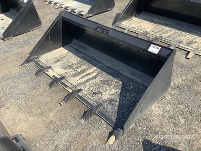 Mid-State 68 in Low Profile Skid Steer Bucket - Fits skid (Unused)