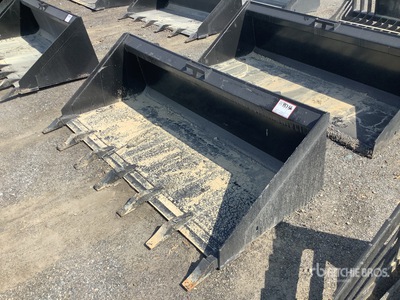 Mid-State 72 in Low Profile Skid Steer Bucket - Fits skid (Unused)