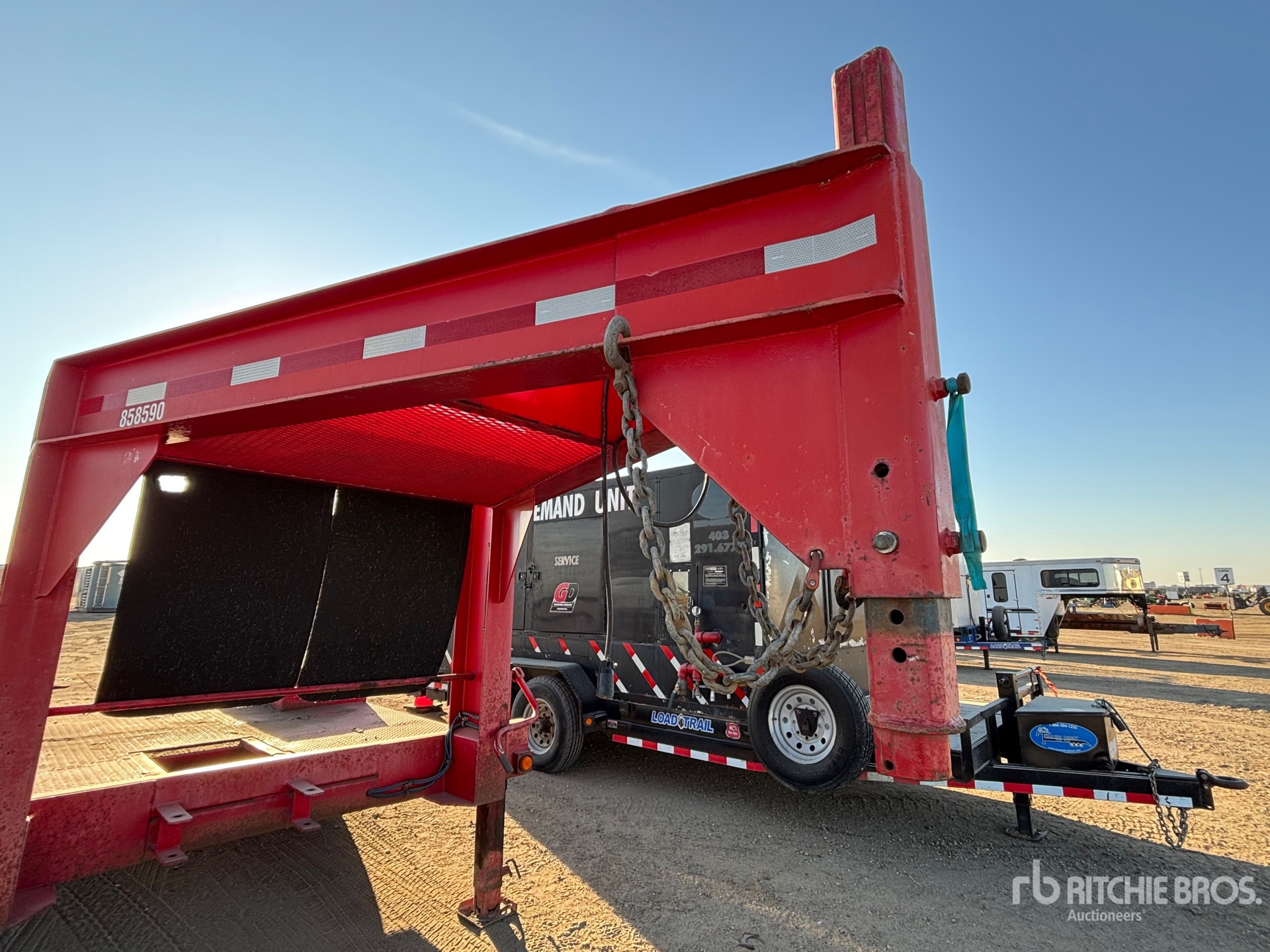 2002 16 ft T/A Gooseneck Remolque caja abierta
