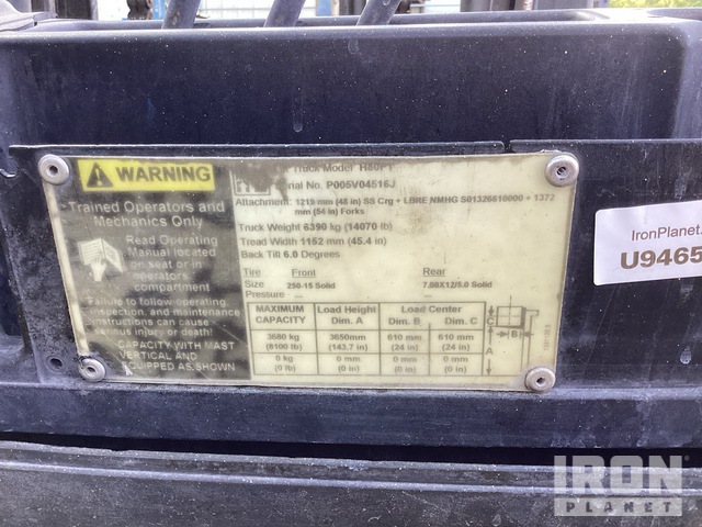 MONTACARGAS 2011 HYSTER H80FT