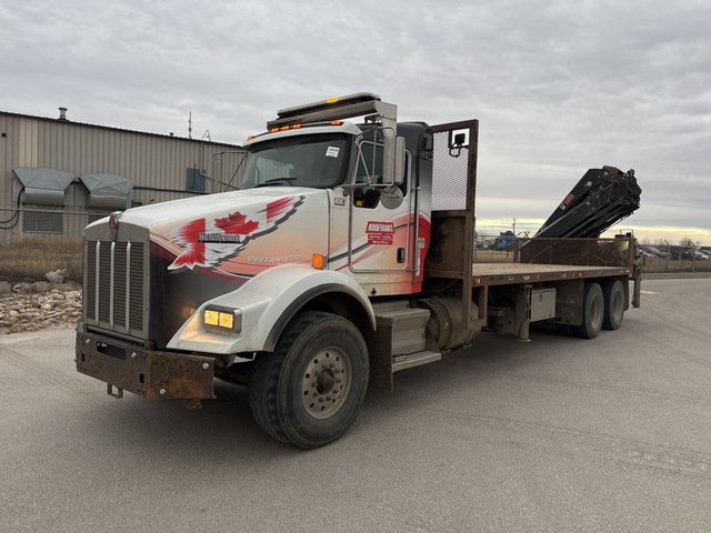 2010 Hiab 288E-6 Hipro 7200 kg Knuckle Boom on 2012 Kenworth T800 6x4 Flatbed Truck with Crane 2010 Hiab 288E-6 Hipro 7200 kg Knuckle Boom on 2012 Kenworth T800 6x4 Flatbed Truck with Crane