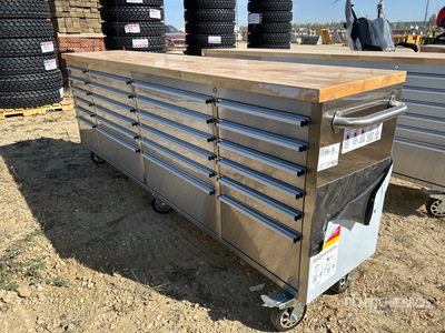 8 ft 24-Drawer Workbench (Unused)