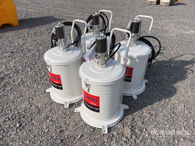 Quantity of (4) 2025 Ashita 13QB02 Lote de Bombas de Grasa (Sin Usar) / Pneumatic Grease Pump (Unused)