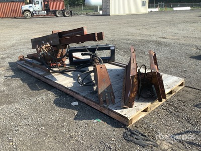 Quantity of (3) 72 in Skid Steer Backhoe & Dozer Blades - Fits skid