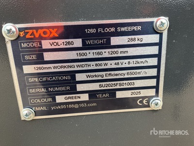 2025 ZVOX VOL-1260 48 in Electric Barredora (Unused)