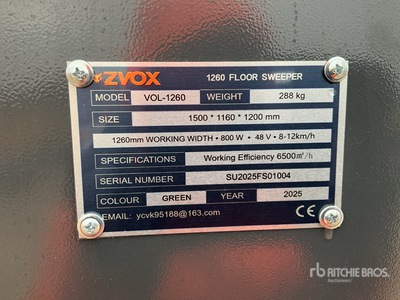 2025 ZVOX VOL-1260 48 in Electric Barredora (Unused)