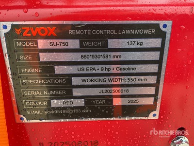 2025 ZVOX SU-750 REMOTE CONTROL Lawn Mower (Unused)