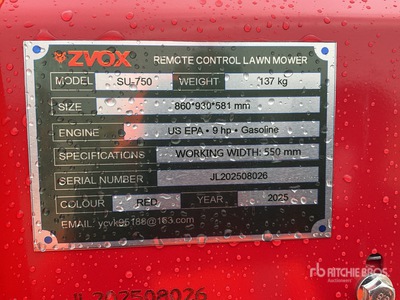 2025 ZVOX SU-750 REMOTE CONTROL Lawn Mower (Unused)