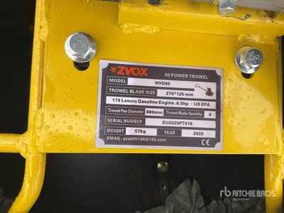 2025 ZVOX HYD90 35 in Power Trowel (Unused)