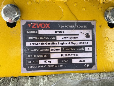 2025 ZVOX HYD90 35 in Power Trowel (Unused)