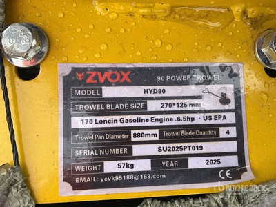 2025 ZVOX HYD90 35 in Power Trowel (Unused)