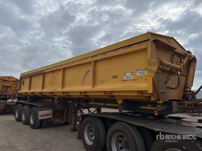 2013 Tristar 9.2 m Tri/A Turntable Hydraulic Lid Side Dump Trailer