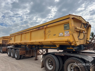 2013 Tristar 9.2 m Tri/A Turntable Hydraulic Lid Side Dump Trailer