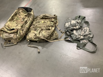 (2) Deployment Bags, (4) Large Field Packs & Assorted Items