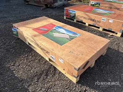 2025 CP1220 12 ft x 20 ft Steel Carport Shed (Unused)