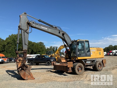 2013 John Deere 220D W 4x4 Escavatore gommato per lavori stradali