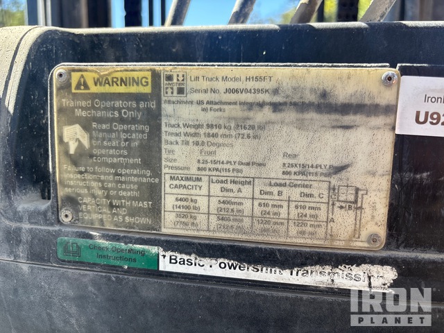 MONTACARGAS HYSTER H155FT