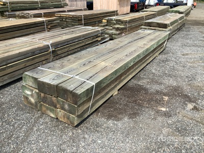 Quantity of (9) Surplus Pressure Treated Lumber