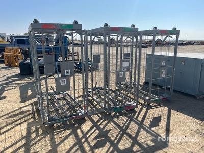 Quantity of (6) 31 in X 65 in X 65 in Steel Rolling Cart 産業関連 - その他