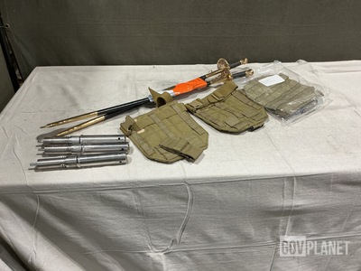(4) Sword & Scabbards, (12) Holsters, (9) Firing Attachments & Assorted Items