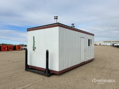 21 ft 6 in x 9 ft 10 in Skid-Mounted Double-Ended Laundry Shack