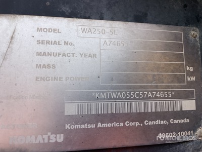 2007 Komatsu WA250-5L Wheel Loader
