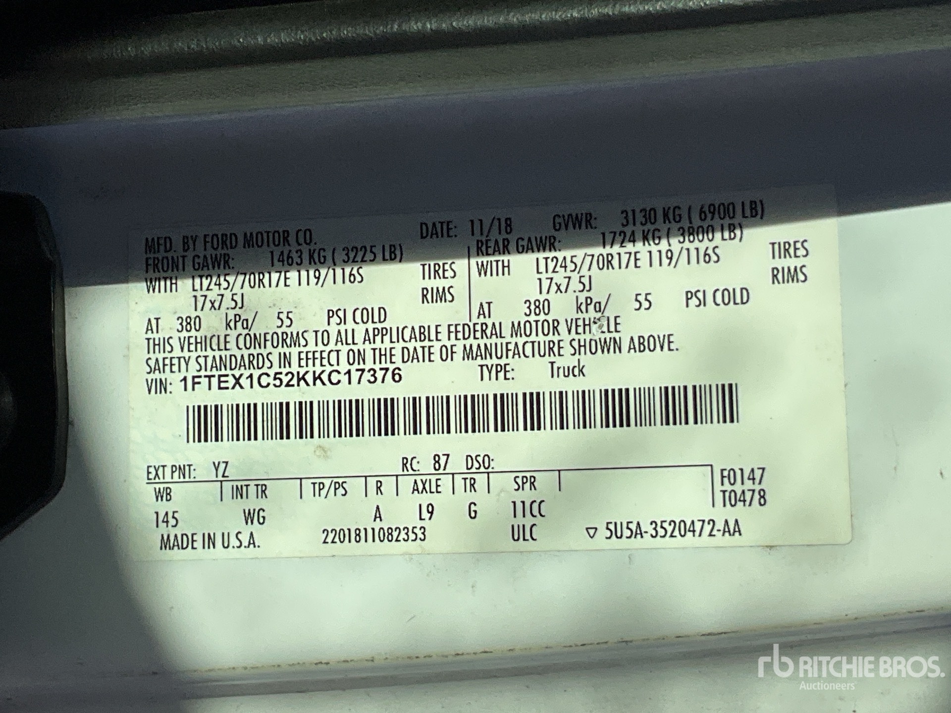 2019 Ford F-150 4x2 Extended Cab Pickup