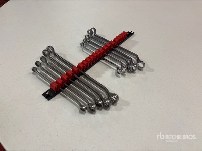 Snap-On 5pcs 12 Point Metric Flank Drive 10 Degree Offset Box Wrench Set