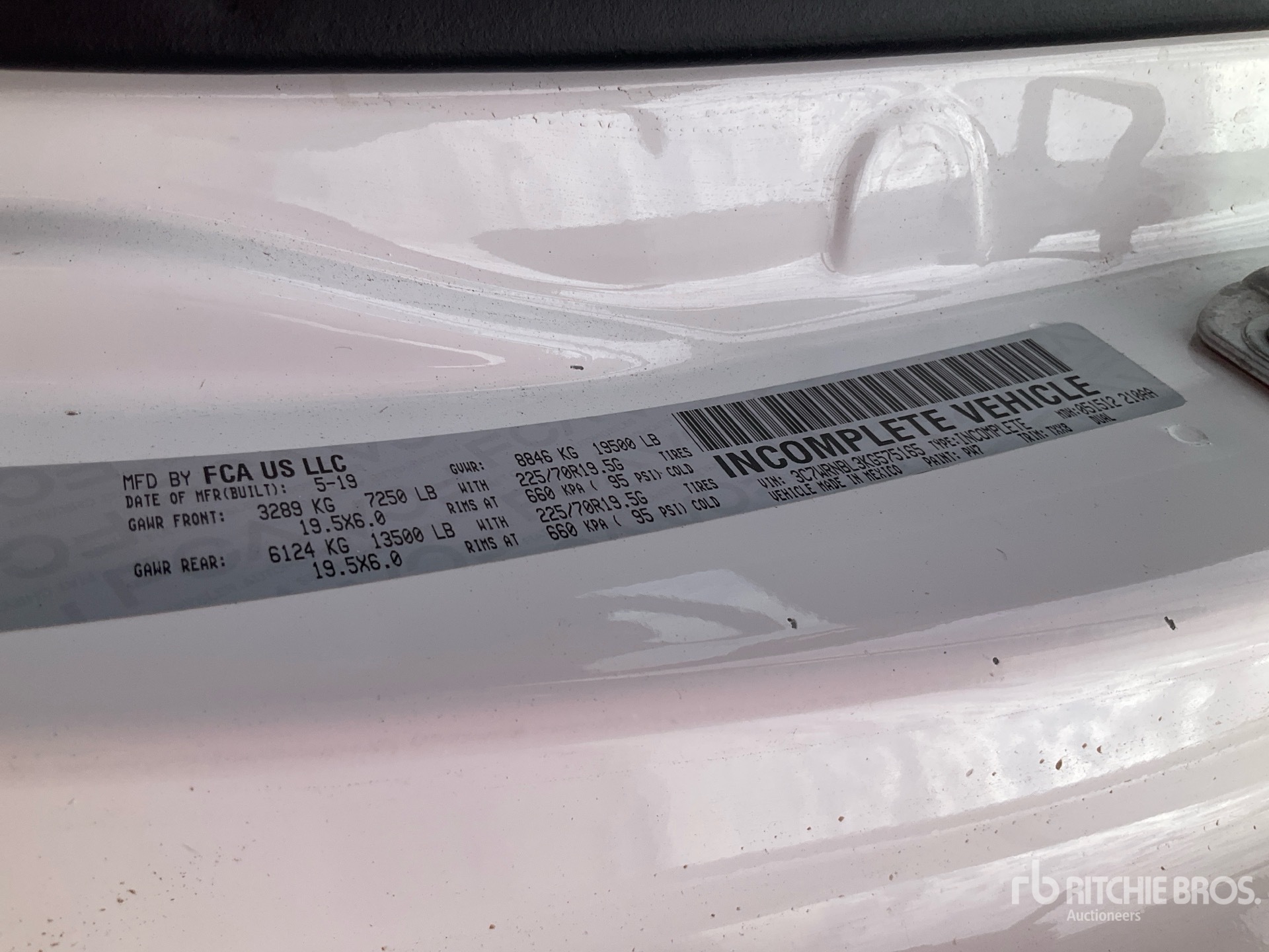 2019 Ram 5500 4x4 Camion nacelle