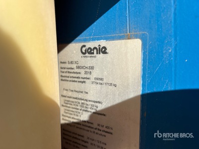 2018 Genie S-80 XC 4WD Diesel Telescopic Boom Lift