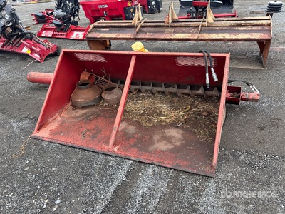 84 in Silt Auger Bucket Red Silt Sock Skid Steer Bucket