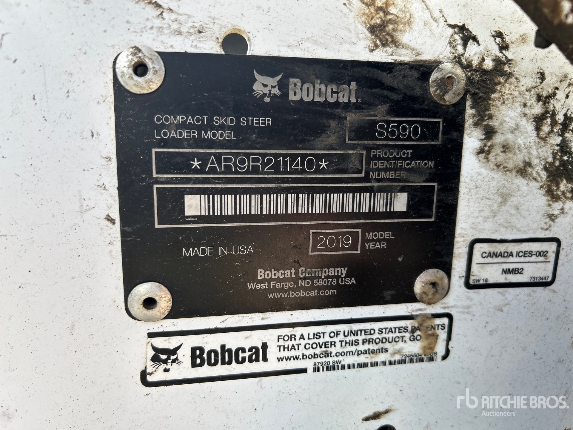 2019 Bobcat S590 Skid Steer Loader