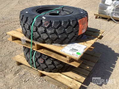 (2) Michelin 335/80R20 Tires w/Wheels