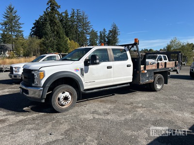 2017 Ford F-450 XL 4x2 Crew Cab Flatbed Truck (Inoperable)