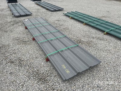 Quantity of (50) 2025 Kit Containers Steel R Panel Corrugated Steel Panels 12ft (Unused)