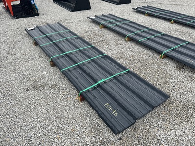 Quantity of (50) 2025 Kit Containers Steel R Panel Corrugated Steel Panels 12ft (Unused)