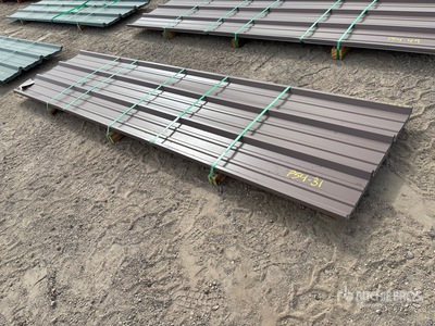 Quantity of 2025 Kit Containers Steel R Panel 12 ft x 3 ftCorrugated Steel Panels (Unused)